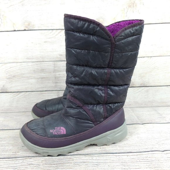 The North Face Girls Black Comfort Outdoor Mid-Calf Pull On Snow Boot Size US 5 - Picture 3 of 8